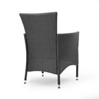 Dion Outdoor 7-piece Rectangular Wicker Aluminum Dining Set with Cushions by Christopher Knight Home