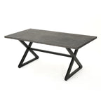 Dion Outdoor 7-piece Rectangular Wicker Aluminum Dining Set with Cushions by Christopher Knight Home