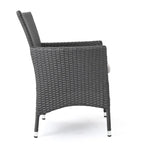 Dion Outdoor 7-piece Rectangular Wicker Aluminum Dining Set with Cushions by Christopher Knight Home