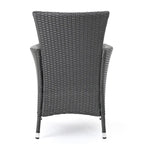 Dion Outdoor 7-piece Rectangular Wicker Aluminum Dining Set with Cushions by Christopher Knight Home