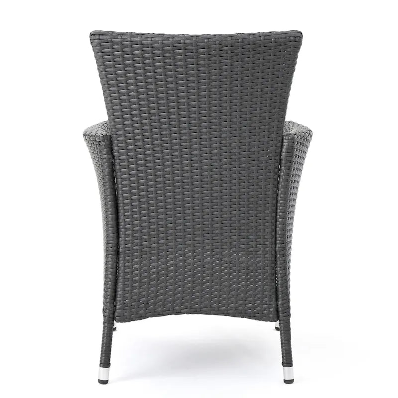 Dion Outdoor 7-piece Rectangular Wicker Aluminum Dining Set with Cushions by Christopher Knight Home
