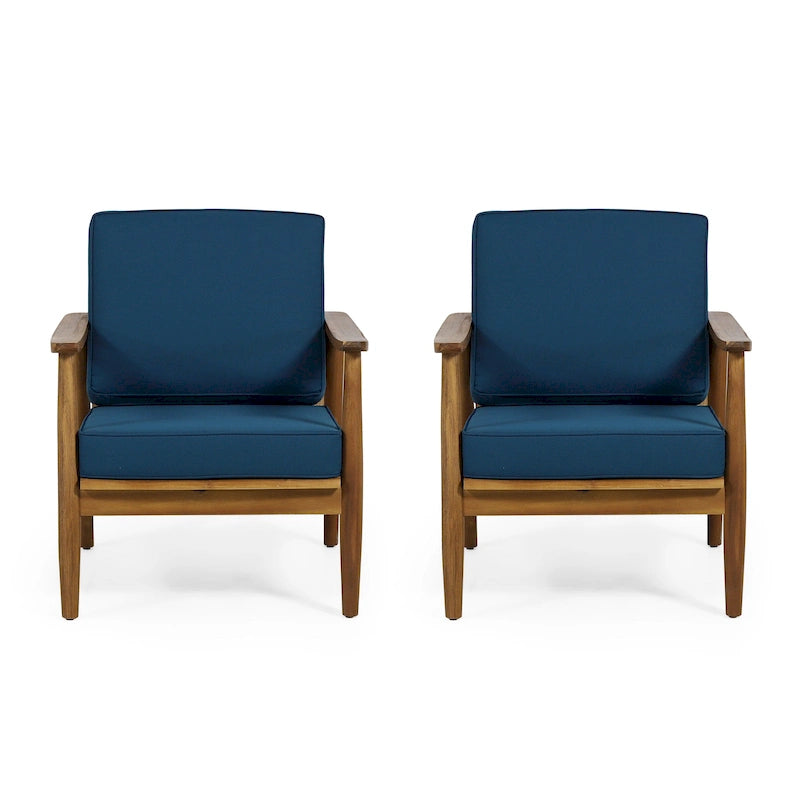Willowbrook Wood Club Chair (Set of 2) by Christopher Knight Home