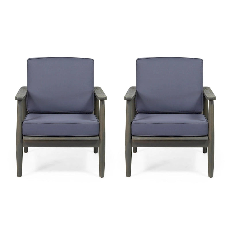 Willowbrook Wood Club Chair (Set of 2) by Christopher Knight Home