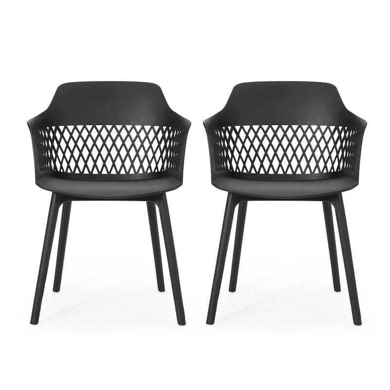 Azalea Outdoor Modern Dining Chair (Set of 2) by Christopher Knight Home - 23.00  W x 21.50  D x 33.00  H