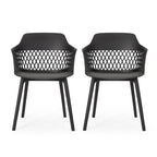 Azalea Outdoor Modern Dining Chair (Set of 2) by Christopher Knight Home - 23.00  W x 21.50  D x 33.00  H