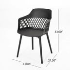 Azalea Outdoor Modern Dining Chair (Set of 2) by Christopher Knight Home - 23.00  W x 21.50  D x 33.00  H