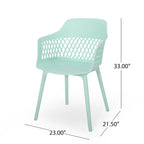 Azalea Outdoor Modern Dining Chair (Set of 2) by Christopher Knight Home - 23.00  W x 21.50  D x 33.00  H
