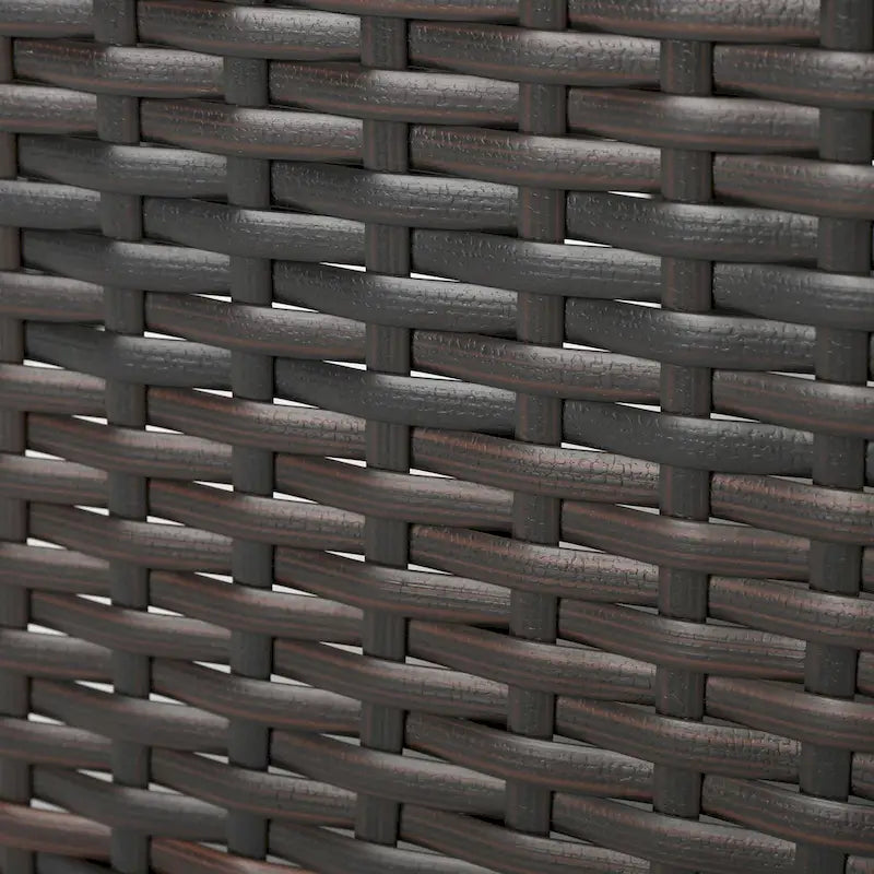 Grey Wicker Outdoor Chat Set 5-Piece with Loveseat Chairs Coffee Table