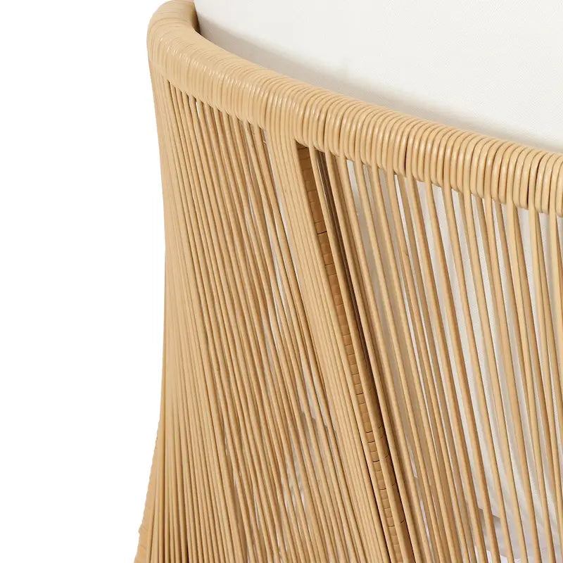 Jabe Acacia Wood and Wicker Outdoor Club Chair with Cushions by Christopher Knight Home