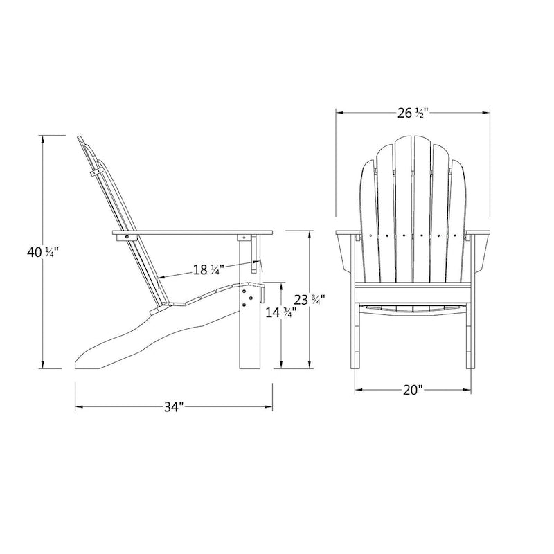 Cambridge Casual Austin Outdoor Adirondack Chair - Natural