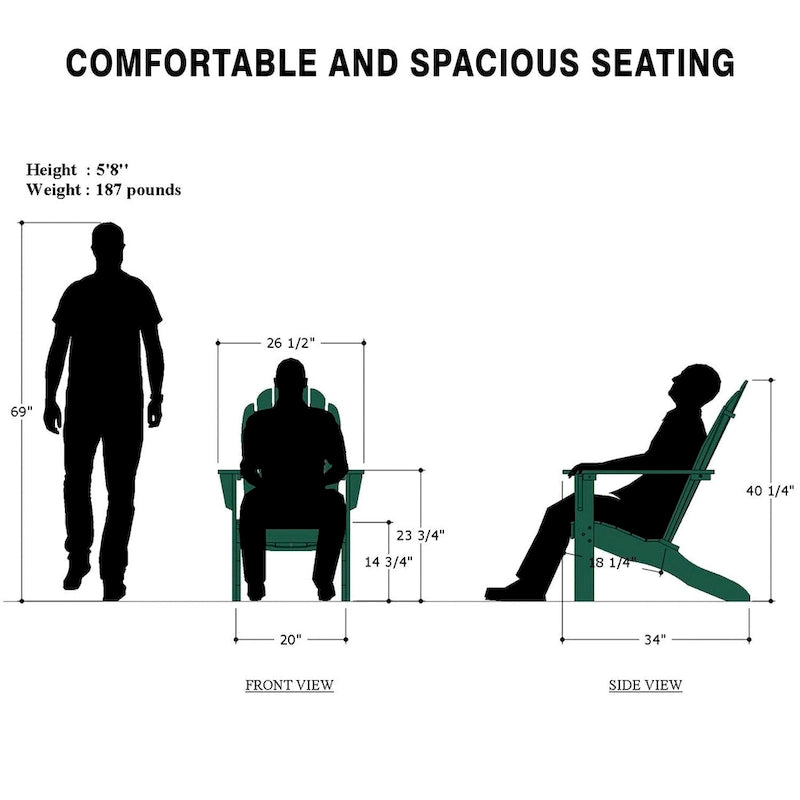 Cambridge Casual Austin Outdoor Adirondack Chair - Natural