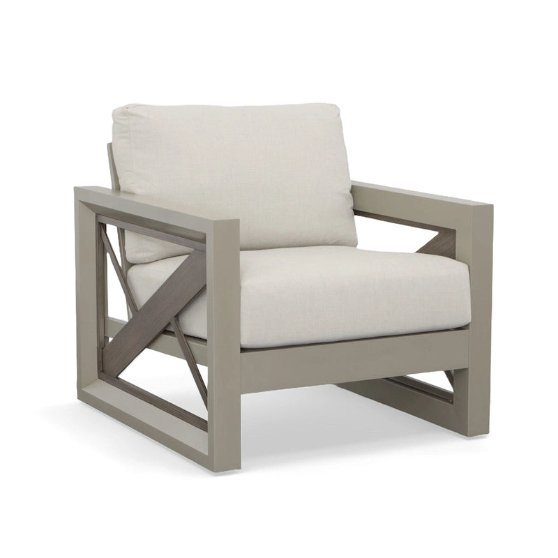 Gray Aluminum 3-Piece Outdoor Lounge Set with Cushions