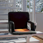 Foldable Reclining Stadium Chair with Backpack Straps and Heated Seat