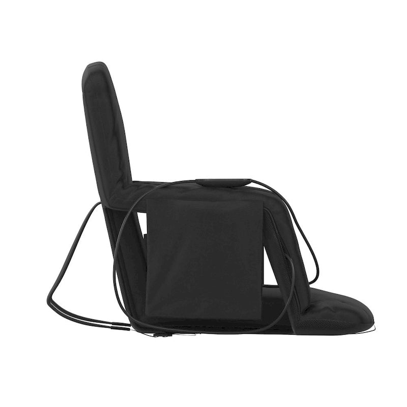 Foldable Reclining Stadium Chair with Backpack Straps and Heated Seat