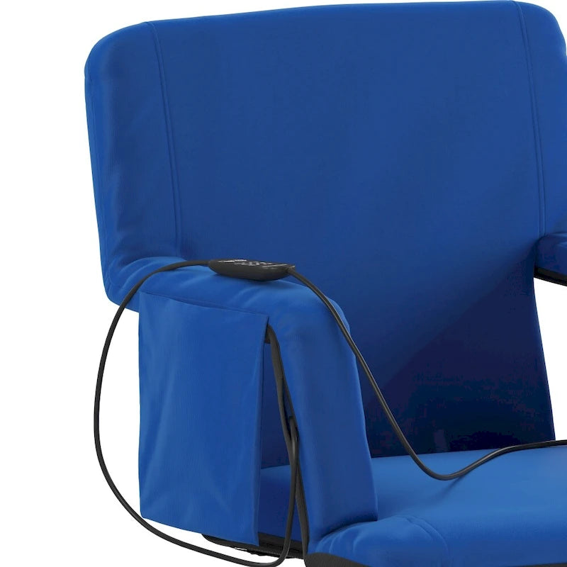 Foldable Reclining Stadium Chair with Backpack Straps and Heated Seat