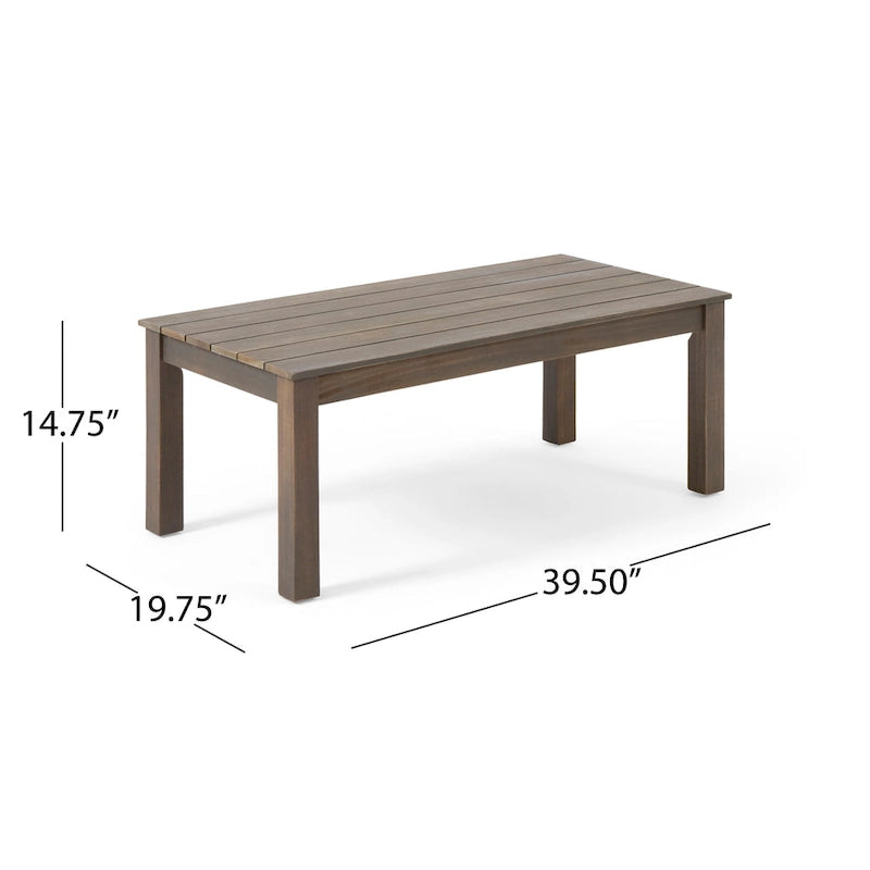 Temecula Acacia Wood Outdoor Loveseat and Coffee Table Set with Cushions by Christopher Knight Home