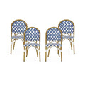 Louna Outdoor French Cafe Chair (Set of 4) by Christopher Knight Home