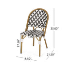 Louna Outdoor French Cafe Chair (Set of 4) by Christopher Knight Home