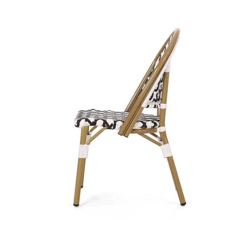 Louna Outdoor French Cafe Chair (Set of 4) by Christopher Knight Home