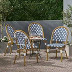 Louna Outdoor French Cafe Chair (Set of 4) by Christopher Knight Home
