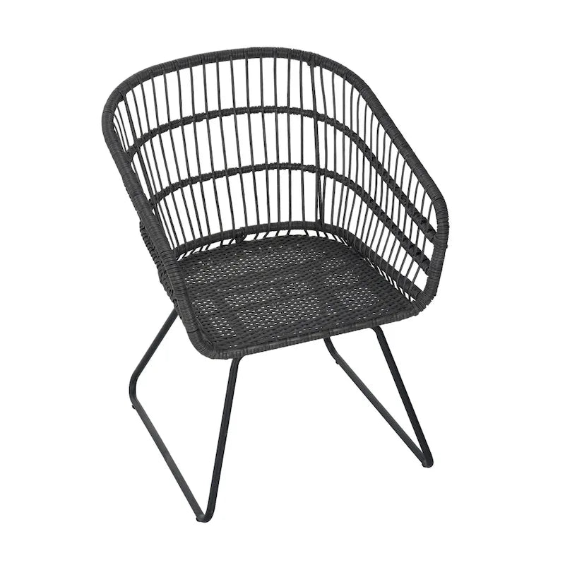 Lemere Outdoor Wicker Dining Chair with Cushion (Set of 2) by Christopher Knight Home