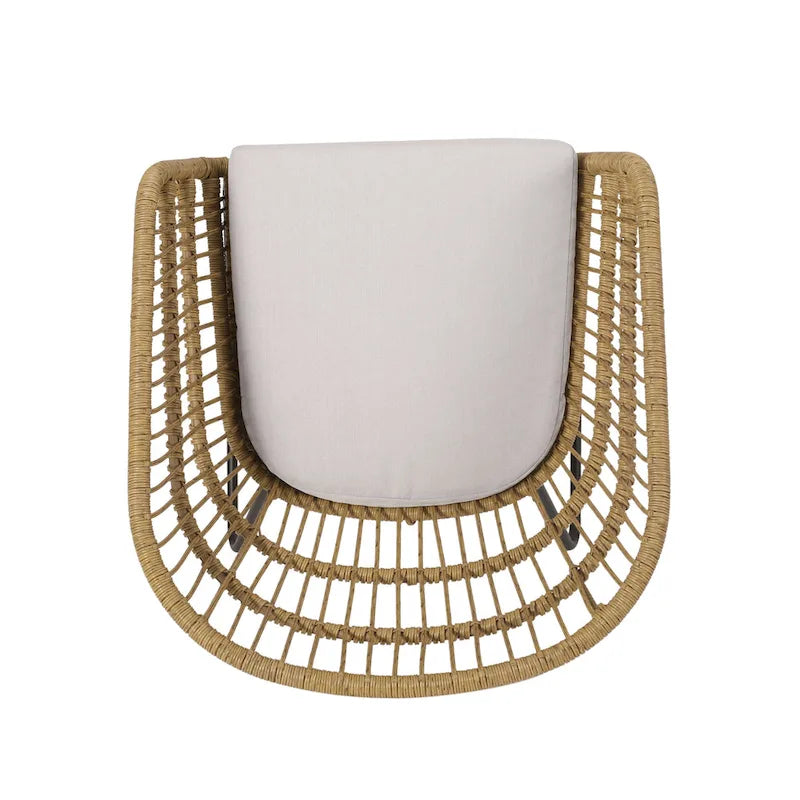 Lemere Outdoor Wicker Dining Chair with Cushion (Set of 2) by Christopher Knight Home