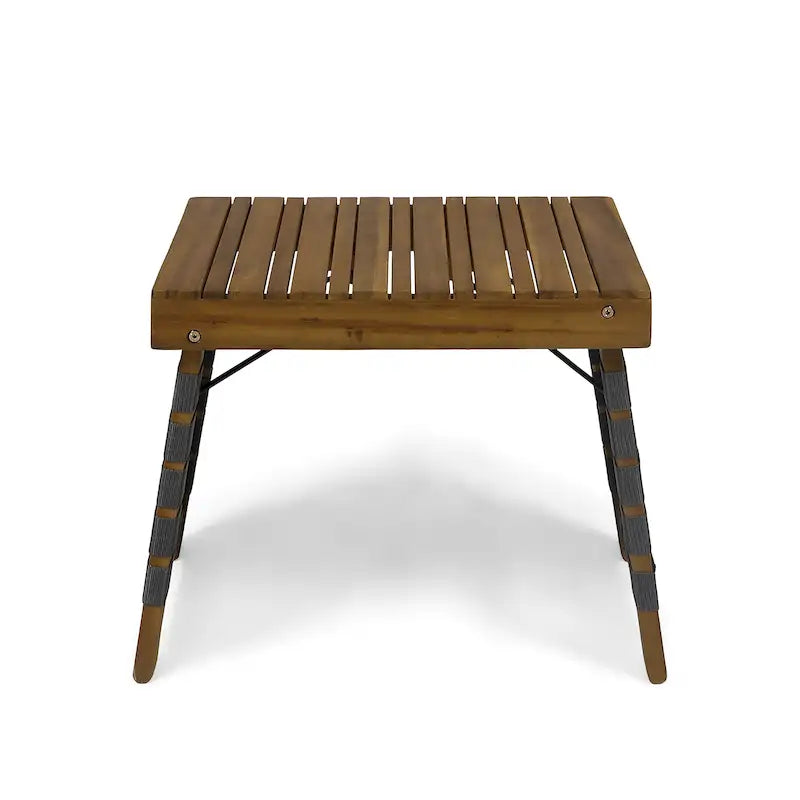 Huntsville Outdoor Acacia Wood Foldable Side Table by Christopher Knight Home