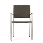 Cape Coral Outdoor Rectangle Aluminum Dining Chair (Set of 2) by Christopher Knight Home