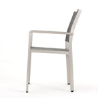 Cape Coral Outdoor Rectangle Aluminum Dining Chair (Set of 2) by Christopher Knight Home