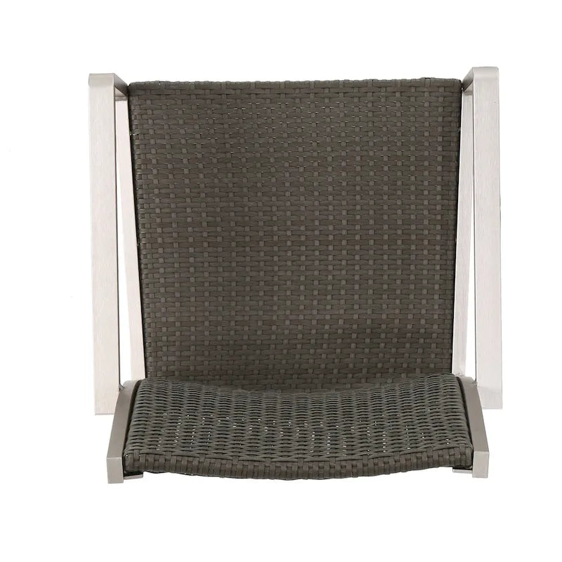 Cape Coral Outdoor Rectangle Aluminum Dining Chair (Set of 2) by Christopher Knight Home