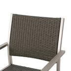 Cape Coral Outdoor Rectangle Aluminum Dining Chair (Set of 2) by Christopher Knight Home