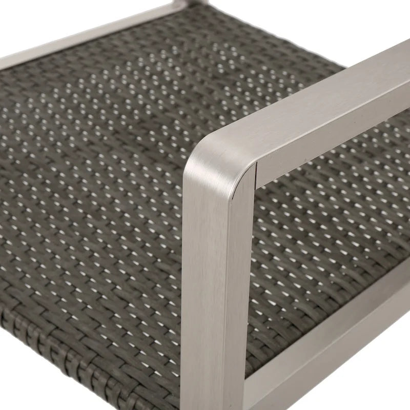 Cape Coral Outdoor Rectangle Aluminum Dining Chair (Set of 2) by Christopher Knight Home