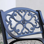 Sanibel Black Aluminum 5 Piece Outdoor Dining Set - 42  x 29  x 42