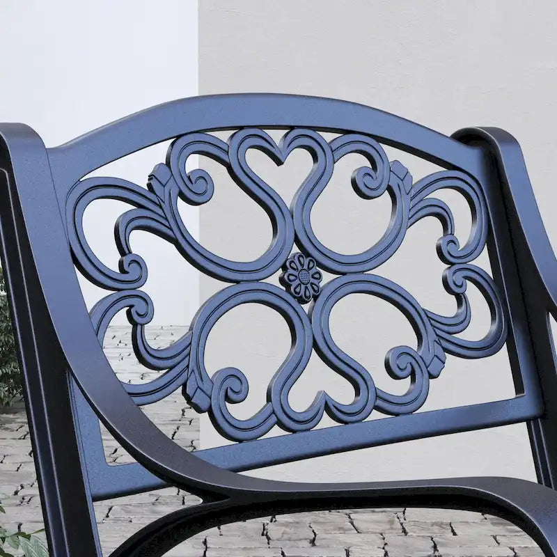 Sanibel Black Aluminum 5 Piece Outdoor Dining Set - 42  x 29  x 42