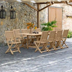 11-piece Teak Dining Set with Armchairs - 11 Piece