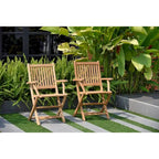 11-piece Teak Dining Set with Armchairs - 11 Piece