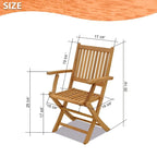 11-piece Teak Dining Set with Armchairs - 11 Piece