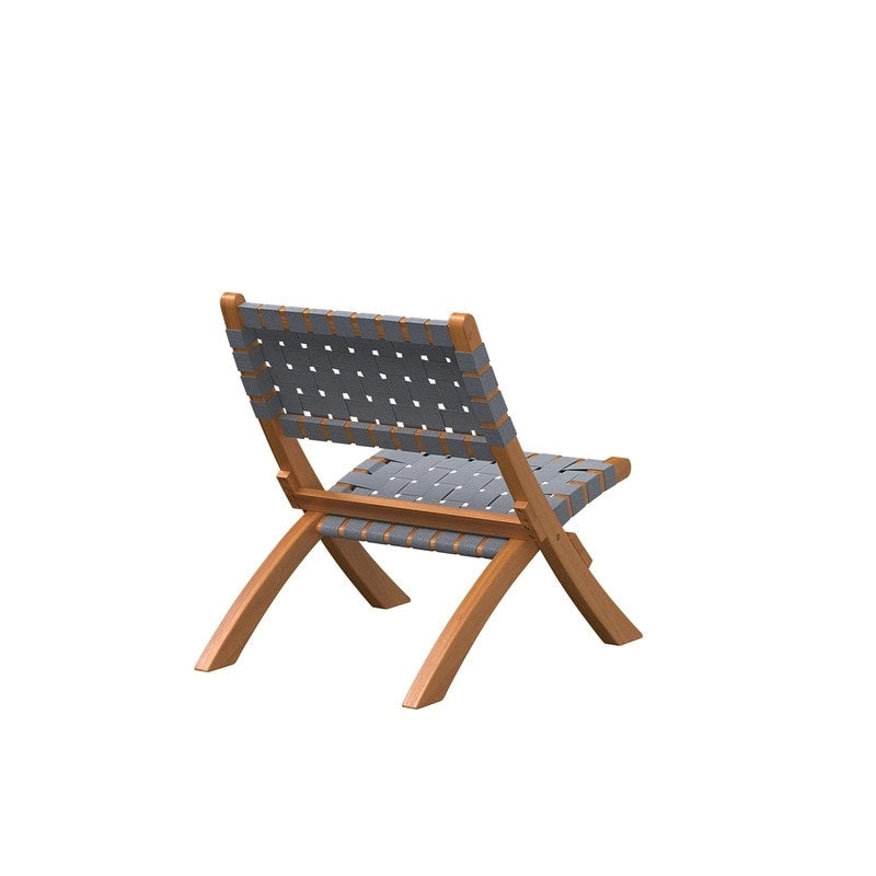 Sava Indoor-Outdoor Folding Chair in Warm Gray Webbing