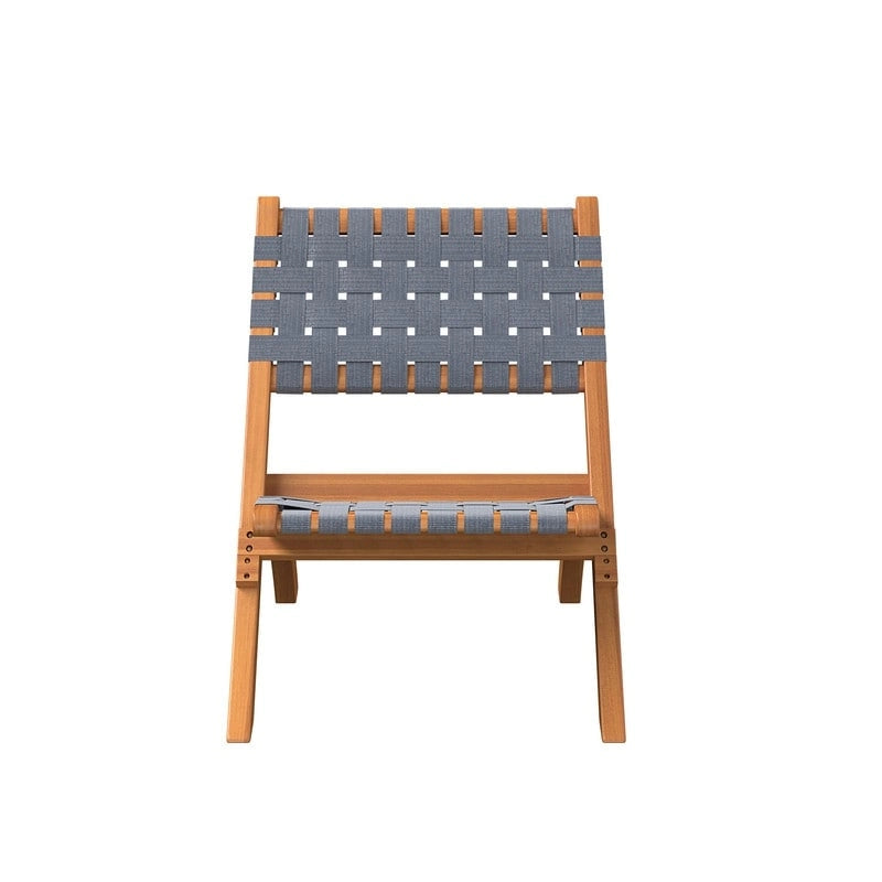 Sava Indoor-Outdoor Folding Chair in Warm Gray Webbing