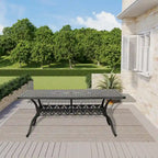 Clihome 71  Cast Aluminum Patio Rectangular Dining Table