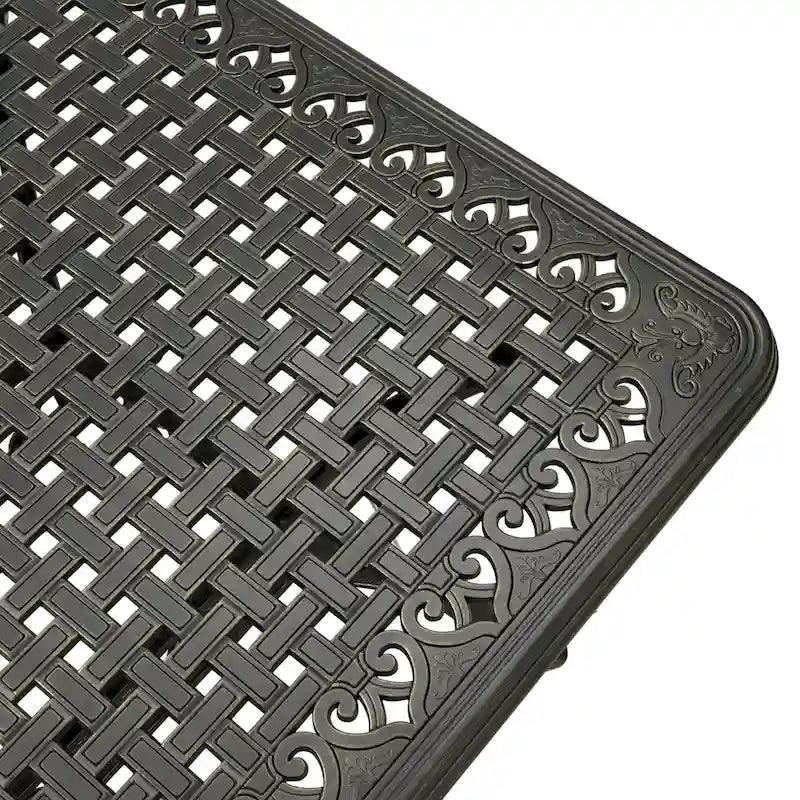 Clihome 71  Cast Aluminum Patio Rectangular Dining Table
