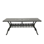 Clihome 71  Cast Aluminum Patio Rectangular Dining Table