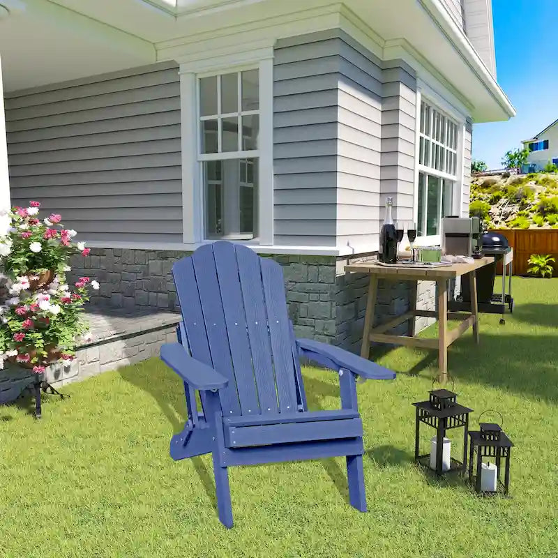 Clihome HIPS Folding Patio Adirondack Chair