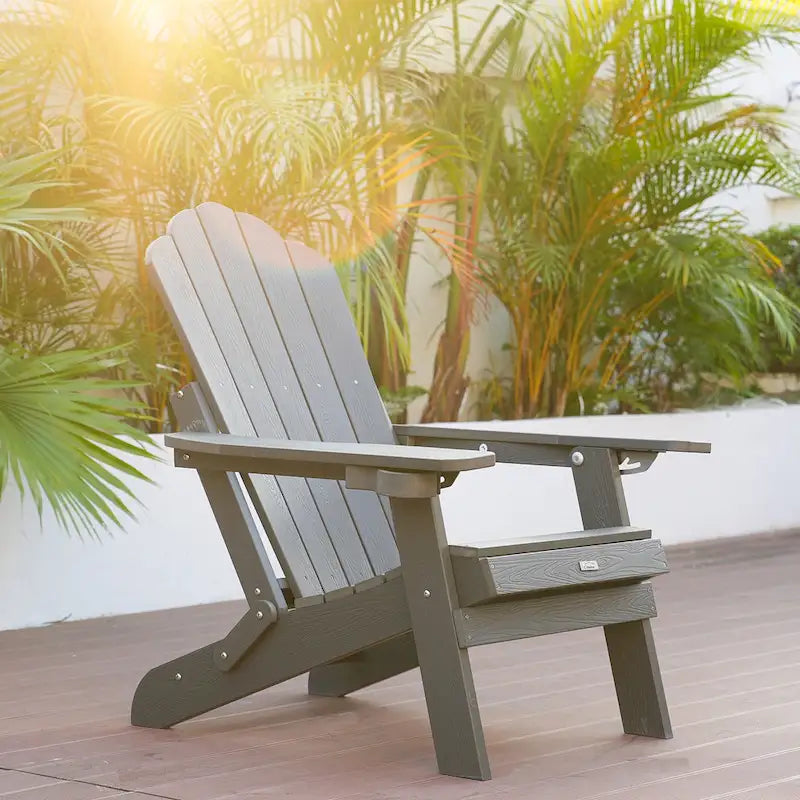 Clihome HIPS Folding Patio Adirondack Chair
