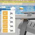 Clihome HIPS Folding Patio Adirondack Chair