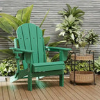 Outdoor Folding Adirondack Chair Patio Chair with Cup Holder