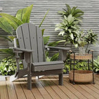 Outdoor Folding Adirondack Chair Patio Chair with Cup Holder