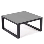 Chelsea 3-Piece Outdoor Aluminum Sectional Set in Black Frame for Patio Porch Backyard Garden