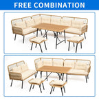 Moasis Black 6-Piece Patio Wicker Furniture Conversation Set - 6 PCS