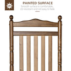 Outsunny Traditional Wooden High-Back Rocking Chair for Porch, Indoor/Outdoor - 26.25  x 34  x 45.75